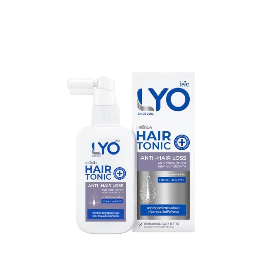 LYO Hair Tonic ยาปลูกผมสูตรเซรั่ม ฟื้นบำรุงทุกเส้นผม กระตุ้นหนังศีรษะแข็งแรงเส้นไม่หลุดติดม
